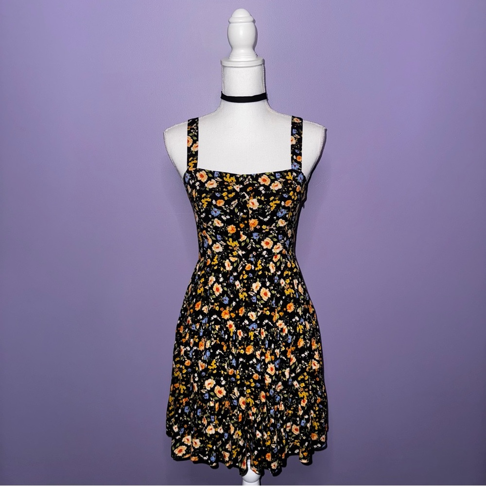 NWT Boutique Black Floral Mini Dress